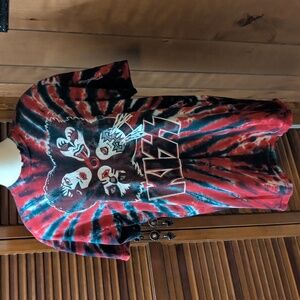 2016 Kiss Red and Black Tie-Dye Tee
